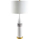 Piedmont 32.75 inch 100 watt White Accent Table Lamp Portable Light