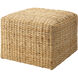 Natural Rattan 18 inch Natural Rattan Ottoman