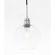 Emett 1 Light 8 inch Chrome Pendant Ceiling Light
