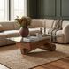Calatrava 68 X 36 inch Dark Walnut and Glass Coffee Table