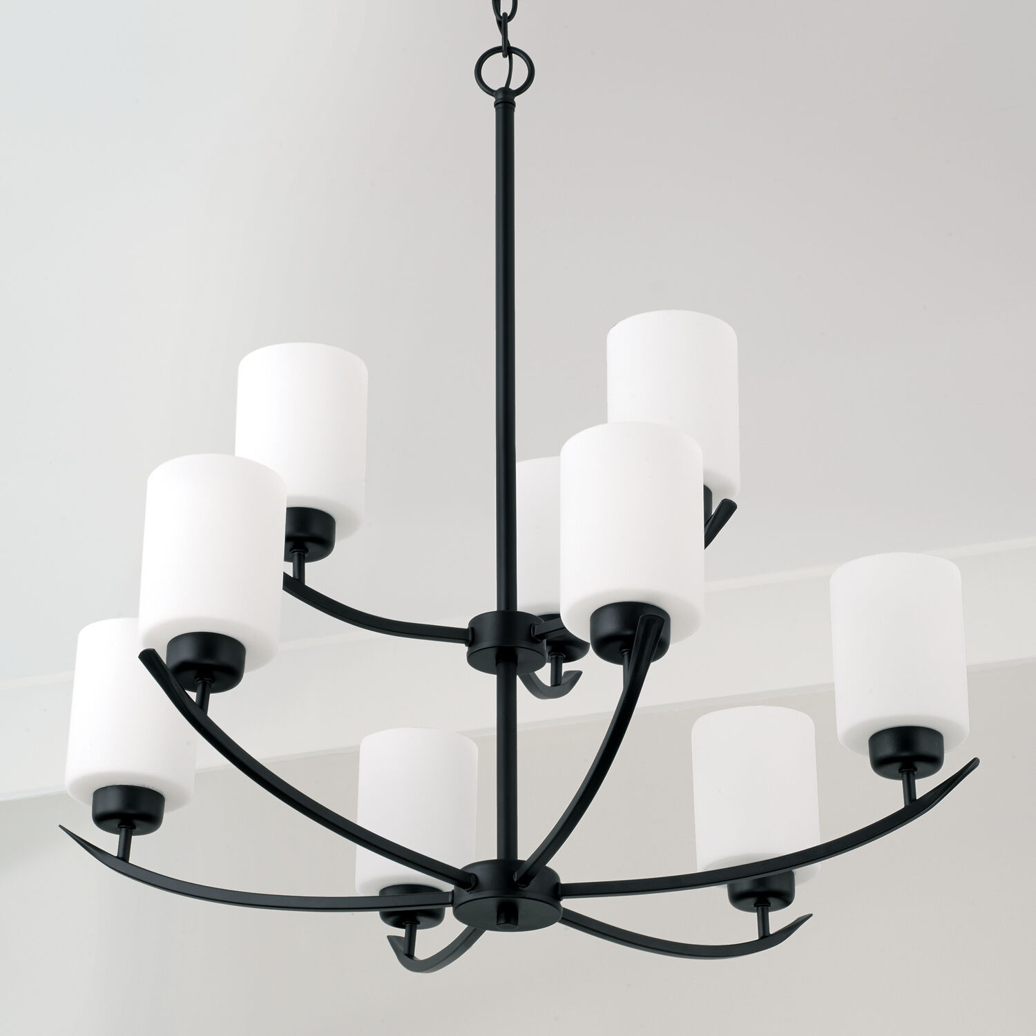 Dixon 9 Light 28 inch Matte Black Chandelier Ceiling Light
