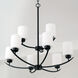 Dixon 9 Light 28 inch Matte Black Chandelier Ceiling Light
