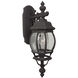 French Style 1 Light 22 inch Textured Black Outdoor Wall Mount in Textured Matte Black, Small