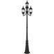 Frontenac 4 Light 93 inch Textured Black Outdoor Post Light