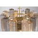 Torvento 9 Light 25.25 inch Legacy Brass Pendant Ceiling Light in Clear,  Grey and Amber Handmade Glass