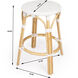 Tobias White Rattan Bar Stool