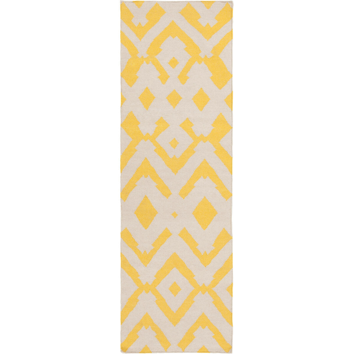 Paddington 36 X 24 inch Bright Yellow, Beige Rug