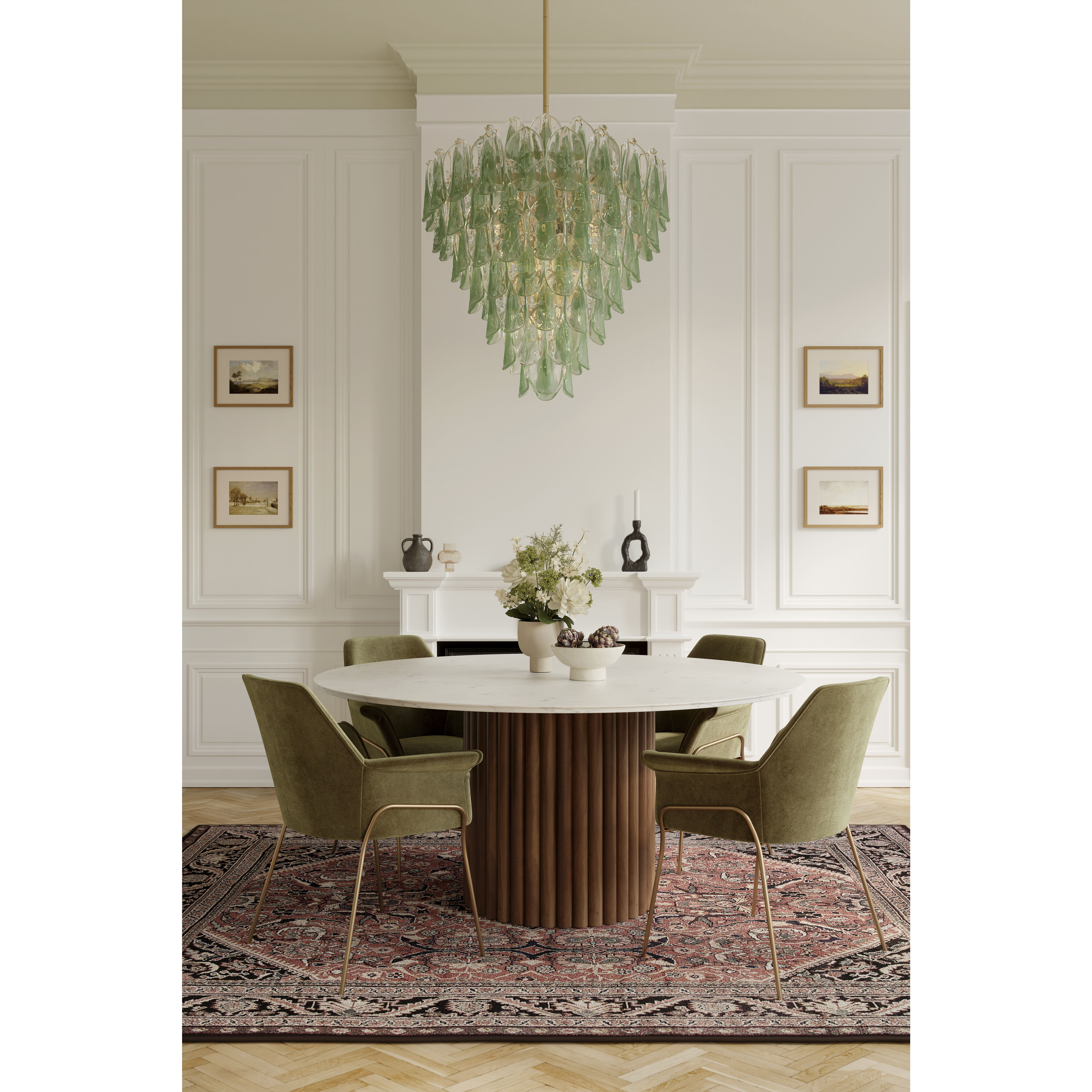 Verla Crest 21 Light 32.5 inch Legacy Brass Pendant Ceiling Light