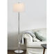 Ciudad 60 inch 150.00 watt Chrome and Silver Grey Floor Lamp Portable Light in Chrome / Silver Grey