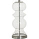 Hannah 32 inch 100.00 watt Clear Seeded and Silver Table Lamp Portable Light