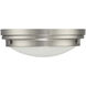 Lucerne 3 Light 15 inch Satin Nickel Flush Mount Ceiling Light, Essentials