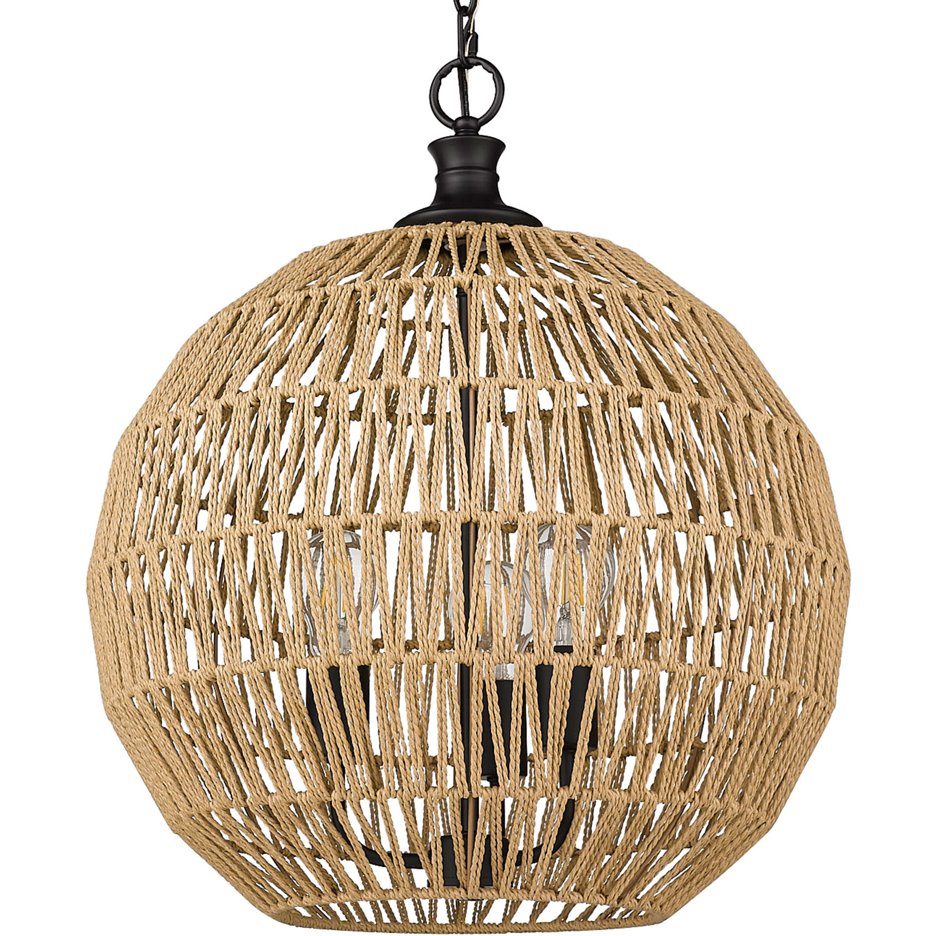 Florence 3 Light 18.5 inch Matte Black Pendant Ceiling Light