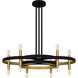 Winsland 12 Light 30 inch Matte Black Chandelier Ceiling Light
