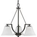 Bravo 3 Light 23 inch Antique Bronze Chandelier Ceiling Light