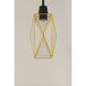 Norfolk 1 Light 6 inch Black/Burnished Brass Mini Pendant Ceiling Light