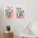 Blush Botanicals Pink and Turquoise and Green Framed Art, Propac