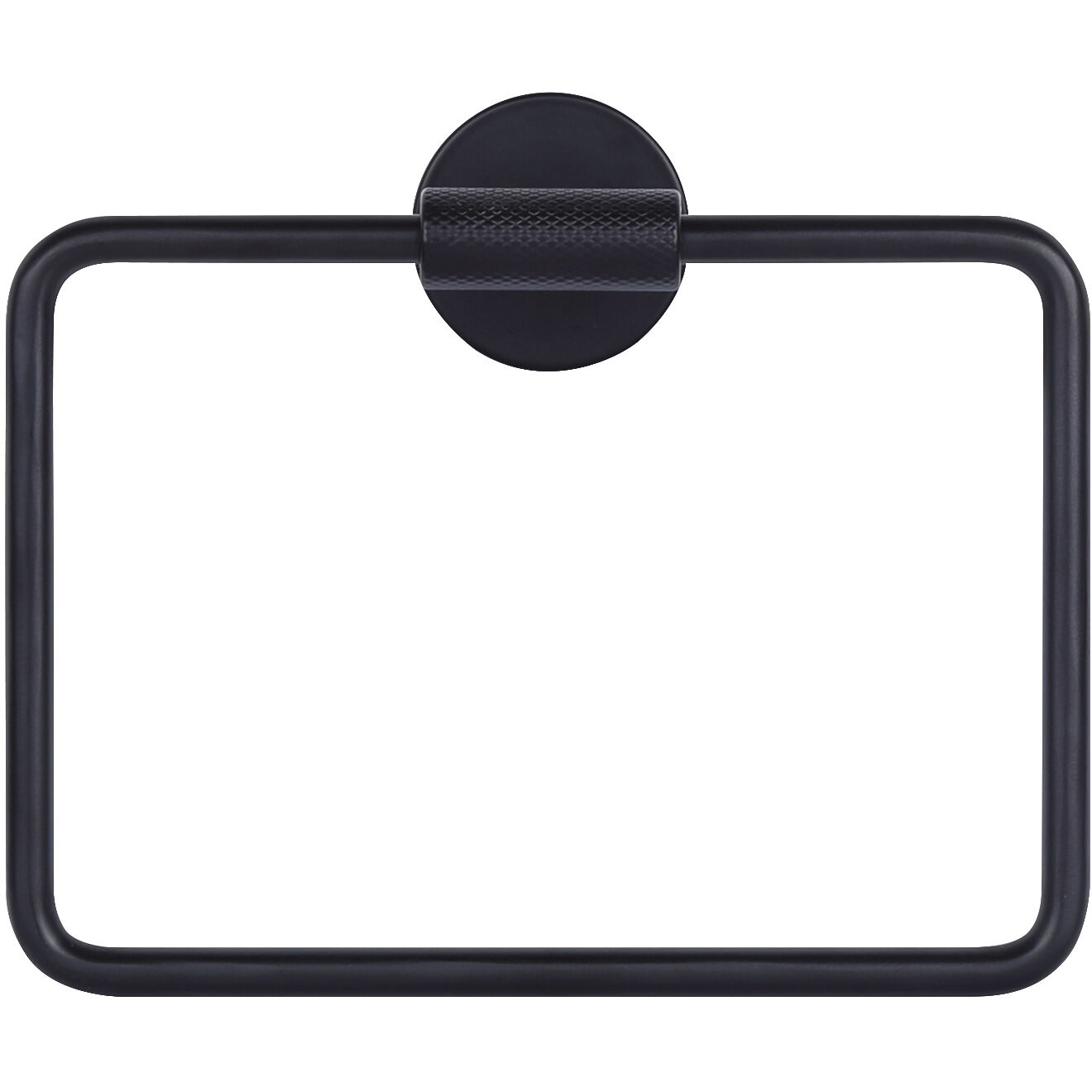 Varen 9 inch Matte Black Towel Ring