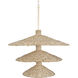 Hilton Head 15 Light 34.25 inch French Gold with Natural Seagrass Pendant Ceiling Light