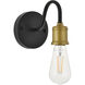 Serif 1 Light 4.7 inch Brass and Black Wall Sconce Wall Light