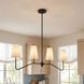Modern 4 Light 40 inch Matte Black Linear Chandelier Ceiling Light