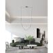 Ayers LED 43.25 inch Champagne Gold and Black and Brown Linear Chandelier Ceiling Light