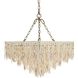 Josephine 6 Light 30 inch Natural and White Chandelier Ceiling Light