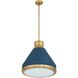 Doyle 1 Light 18.75 inch Natural Brass Pendant Ceiling Light