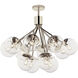 Silvarious 12 Light Polished Nickel Chandelier/Semi Flush Ceiling Light