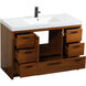 Wyatt 48 X 22 X 34 inch Teak Vanity Sink Set