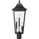 Gannon 3 Light 26.75 inch Black Outdoor Post Mount Fixture