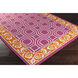 Nantes 96 X 30 inch Fuchsia/Burnt Orange/Light Gray Handmade Rug