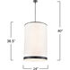 High Street 8 Light 24.02 inch Black Pendant Ceiling Light