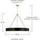 Weller 6 Light 35.75 inch Matte Brass and Black Chandelier Ceiling Light