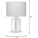 Napa 25 inch 150.00 watt Clear Table Lamp Portable Light