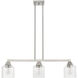 Aragon 3 Light 30 inch Brushed Nickel Linear Chandelier Ceiling Light