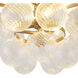Alora Mood Faye 6 Light 24.13 inch Brushed Gold Chandelier Ceiling Light in Clear Ribbed Glass