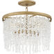 Rubina 4 Light 18 inch Burnished Gold Pendant Ceiling Light