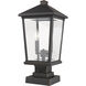 Beacon 2 Light 22 inch Oil Rubbed Bronze Outdoor Pier Mounted Fixture in 8.5