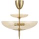 Fiorello 4 Light 21 inch Brushed Gold Convertible Pendant Ceiling Light