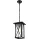 Jada 1 Light 7.5 inch Black Outdoor Pendant