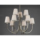 Shelter 9 Light 30 inch Satin Nickel Chandelier Ceiling Light