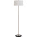 Scallop 61 inch 14 watt Satin Nickel Floor Lamp Portable Light