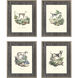 Animals Gray and Beige and Green and Neutral Framed Art