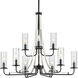 Riley 9 Light 30 inch Matte Black Chandelier Ceiling Light