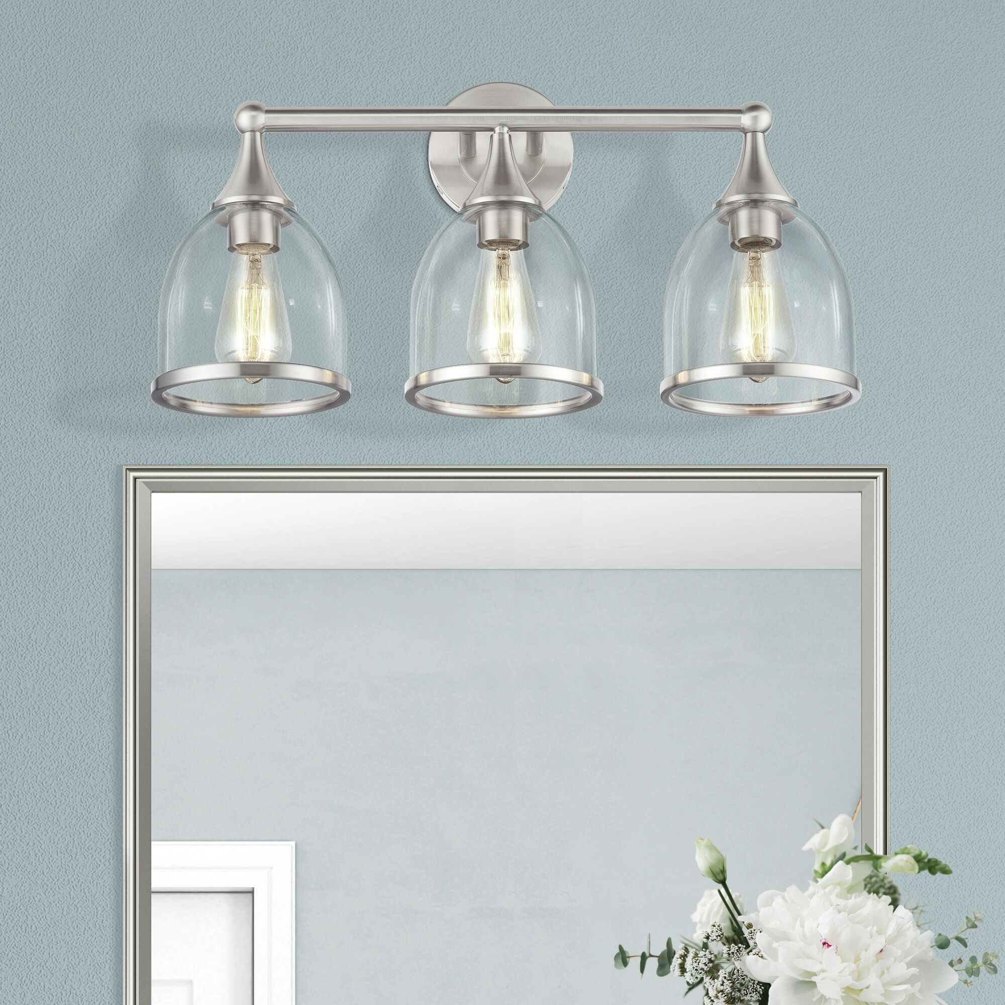 Ashridge 3 Light 24 inch Brushed Nickel Vanity Wall Sconce Wall Light