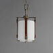 Sausalito 1 Light 7.5 inch Weathered Zinc / Brown Suede Single Pendant Ceiling Light