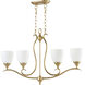 Flora 4 Light 36 inch Aged Brass Island Light Ceiling Light