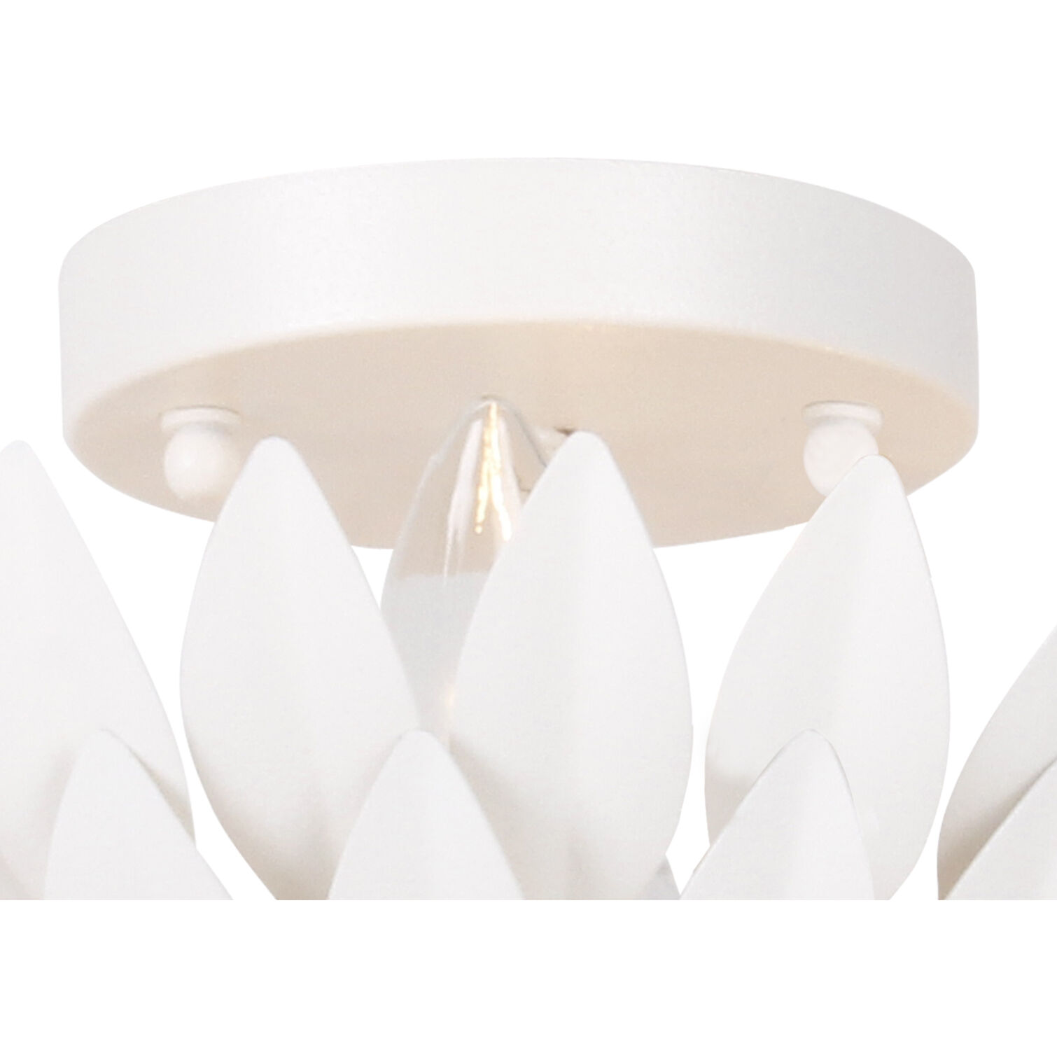 Broche 4 Light 16 inch Matte White Semi Flush Ceiling Light