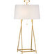 Chelsea House 34 inch 60.00 watt Antique Gold Leaf Table Lamp Portable Light