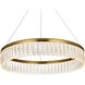 Rune 1 Light 24 inch Satin Gold Chandelier Ceiling Light